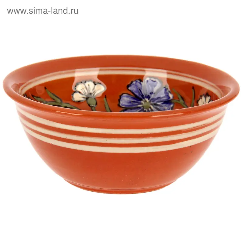 Салатник d=15 см "Цветочный мотив", средний, микс