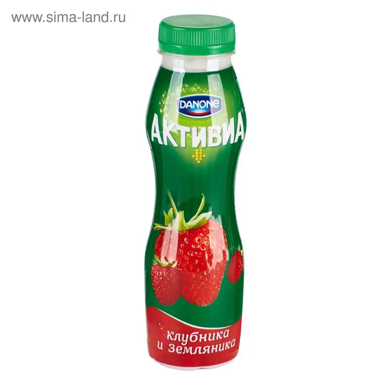 АКТИВИА ПИТЬЕВАЯ 290г. Клубника-Земляника