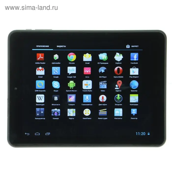 Планшет EXEQ P-800, 8", 8 Гб + microSD, 1.5 ГГц, Wi-Fi, камеры 0.3/2 Мп