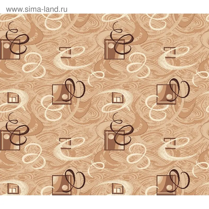 Палас Вираж 200х200 см, бежевый, войлок, 195 г/м2