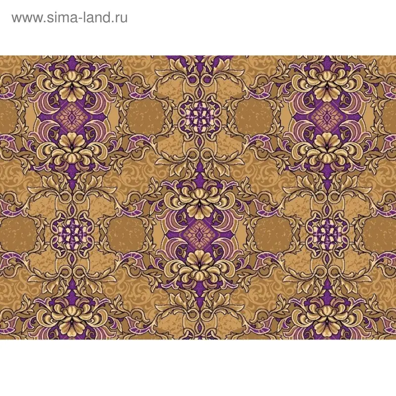 Палас Орхидея, 200х400 см, цвет сиреневый, войлок 120 г/м