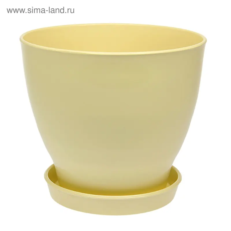 Кашпо "Ксения" глянец, молочное, 15 л