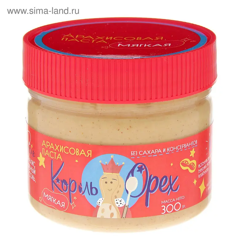 Арахисовая паста "Король Орех" мягкая, 300 г