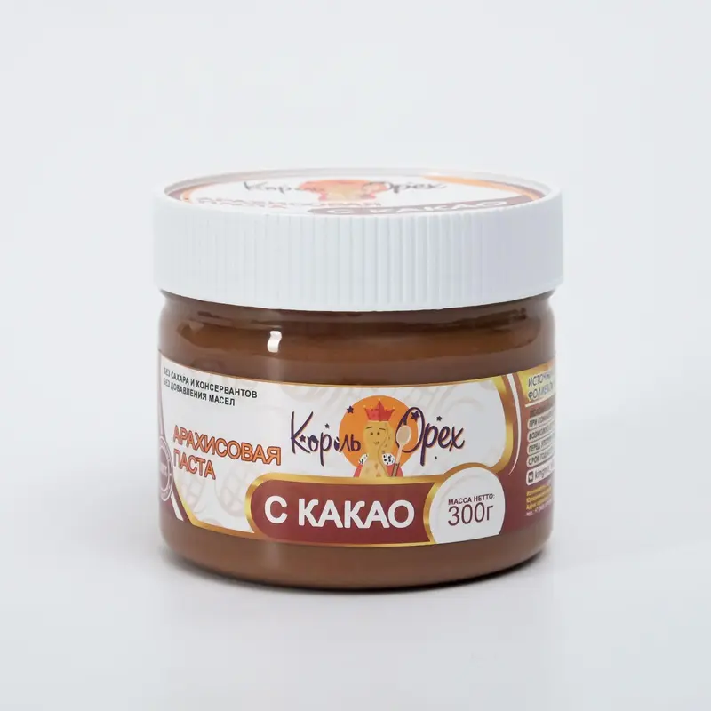 Арахисовая паста «Король Орех» с какао, 300 г