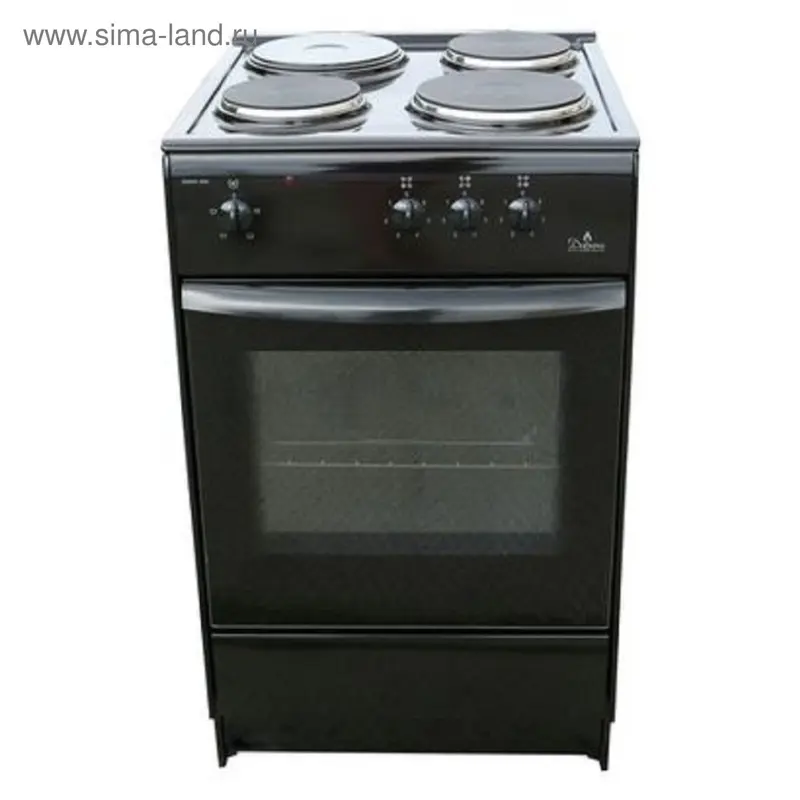 Плита Darina S EM 331 404Вt, электрическая, 4 конфорки, 47 л, эмаль, без гриля, черная