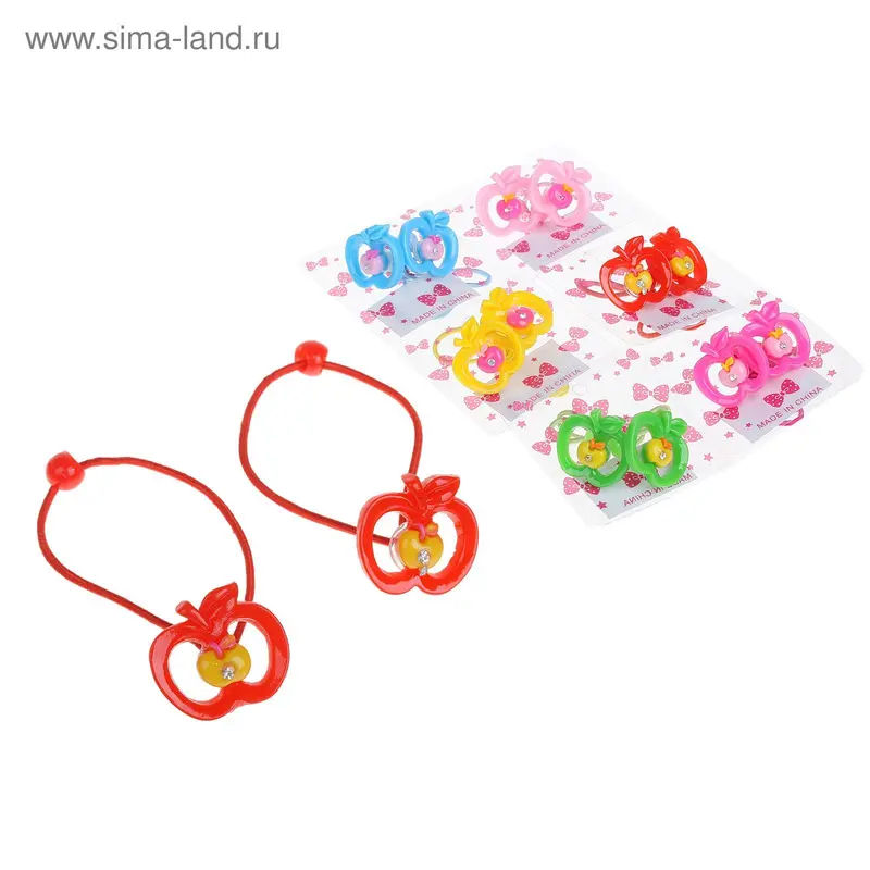 Резинка для волос "Катюшка" (цена за пару) яблочко