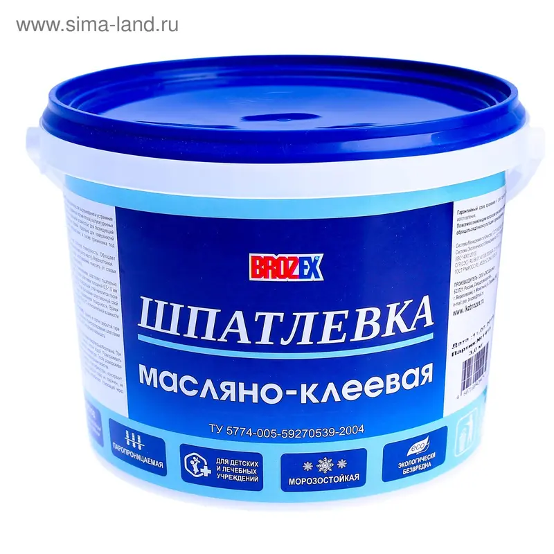 Шпатлёвка масляно-клеевая Brozex, 3 кг