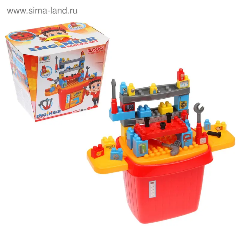 Игровой конструктор "Юный инженер", 46 деталей