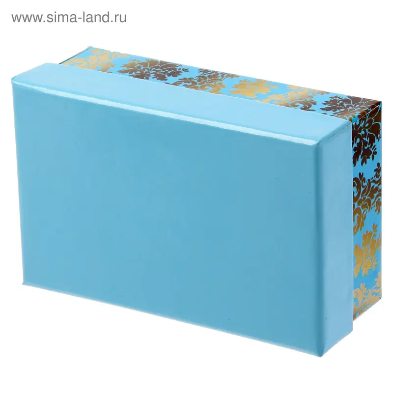 Коробка "Голубой узор" 15х9,5х6 см