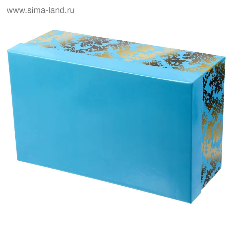 Коробка "Голубой узор" 32х20х12,5 см