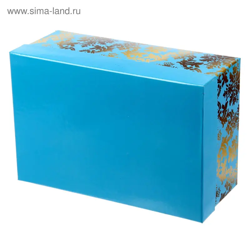 Коробка "Голубой узор" 28х18,5х12 см