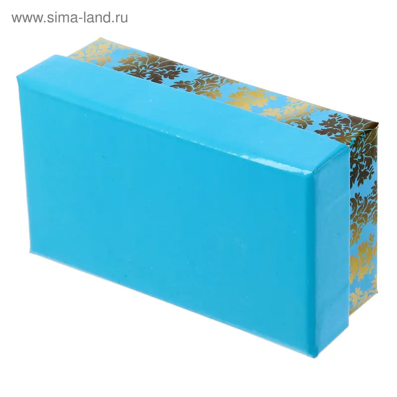 Коробка "Голубой узор" 12х7х4,5 см