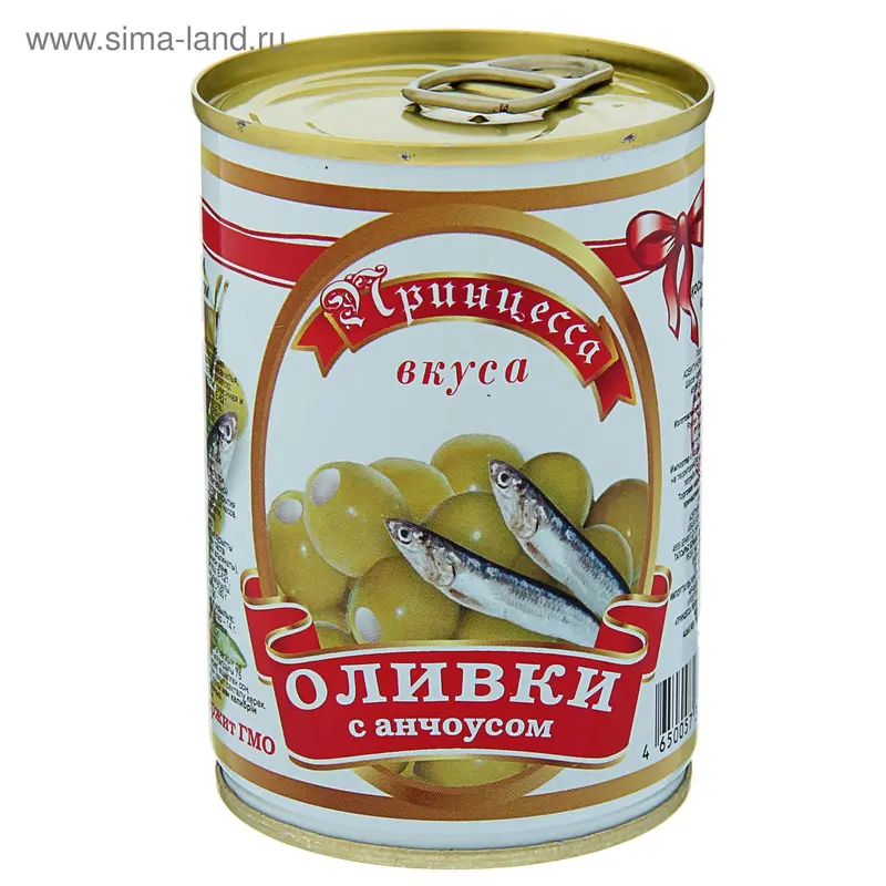 Оливки с Анчоусом ТМ "Принцесса Вкуса", 300 мл