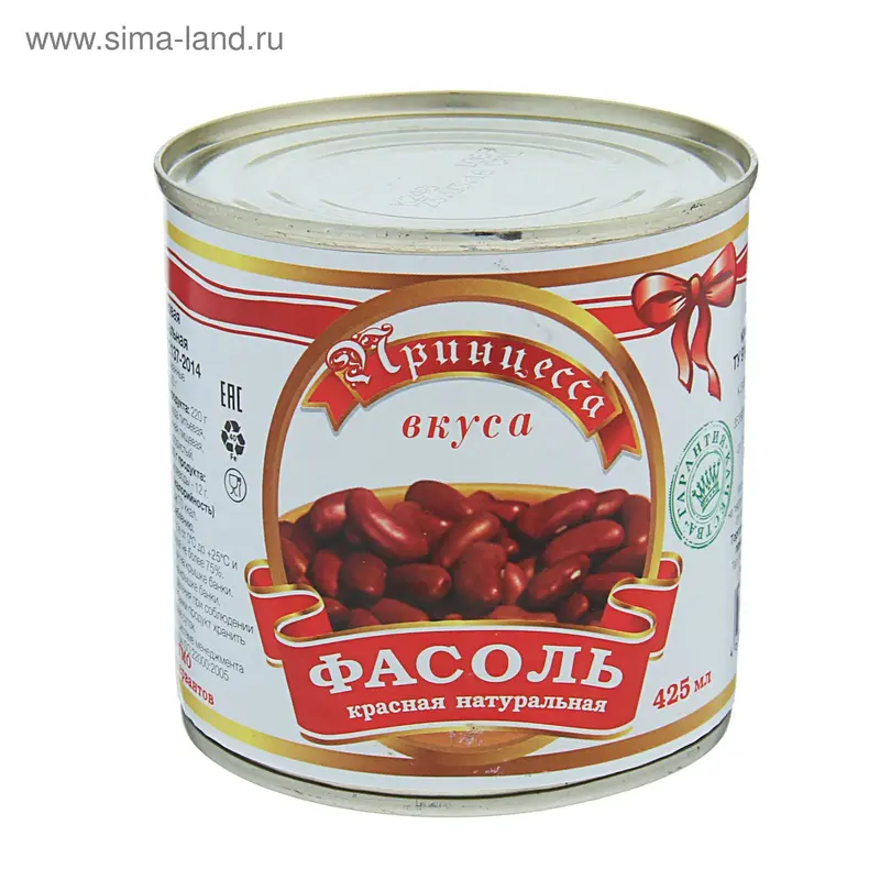 Фасоль красная в собственном соку ТМ "Принцесса вкуса", 425 мл