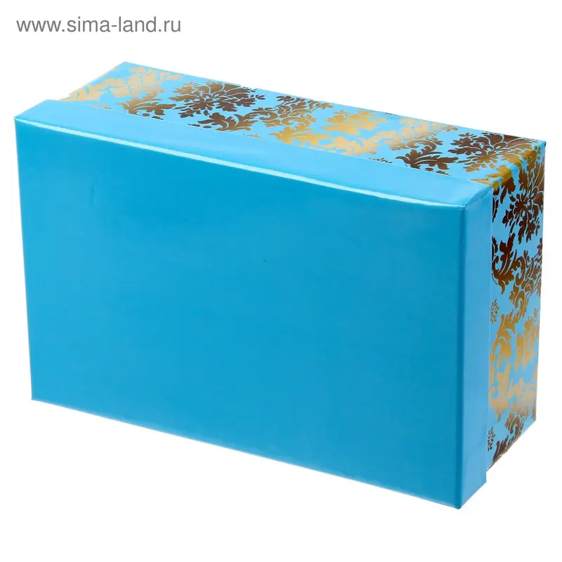 Коробка "Голубой узор" 22х14х9 см