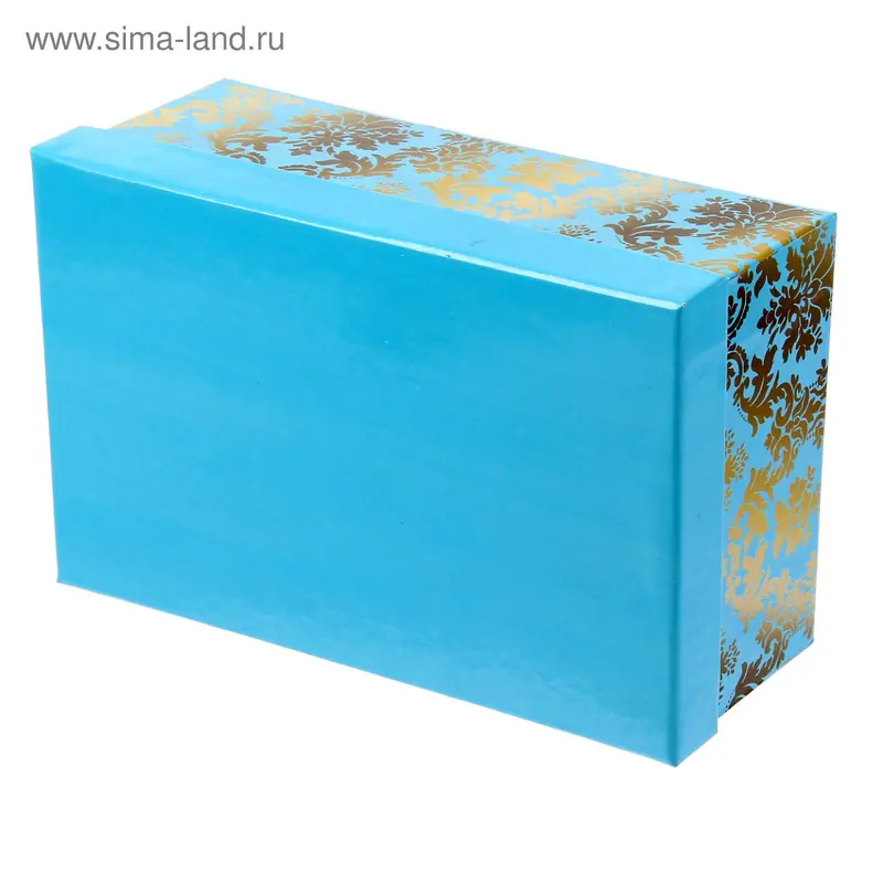 Коробка "Голубой узор" 24х15,5х10 см