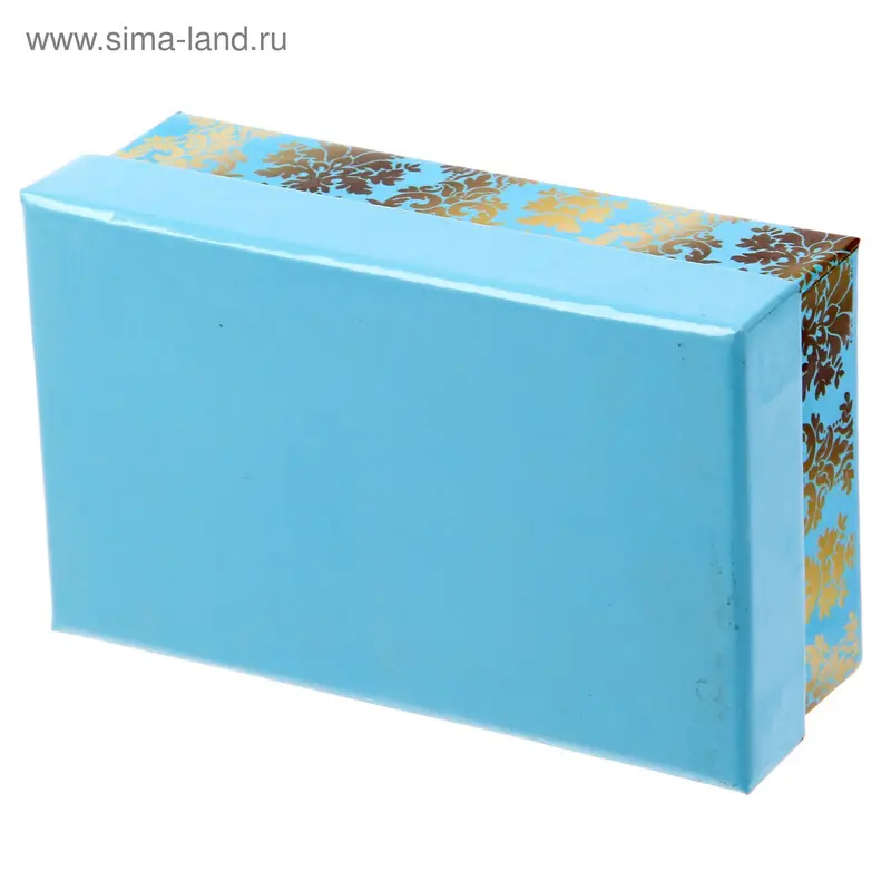 Коробка "Голубой узор" 14х8х5 см