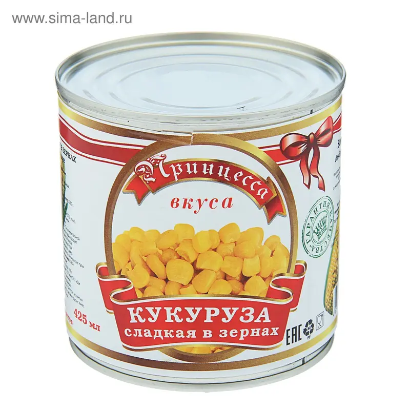 Кукуруза ТМ "Принцесса Вкуса", 425 мл