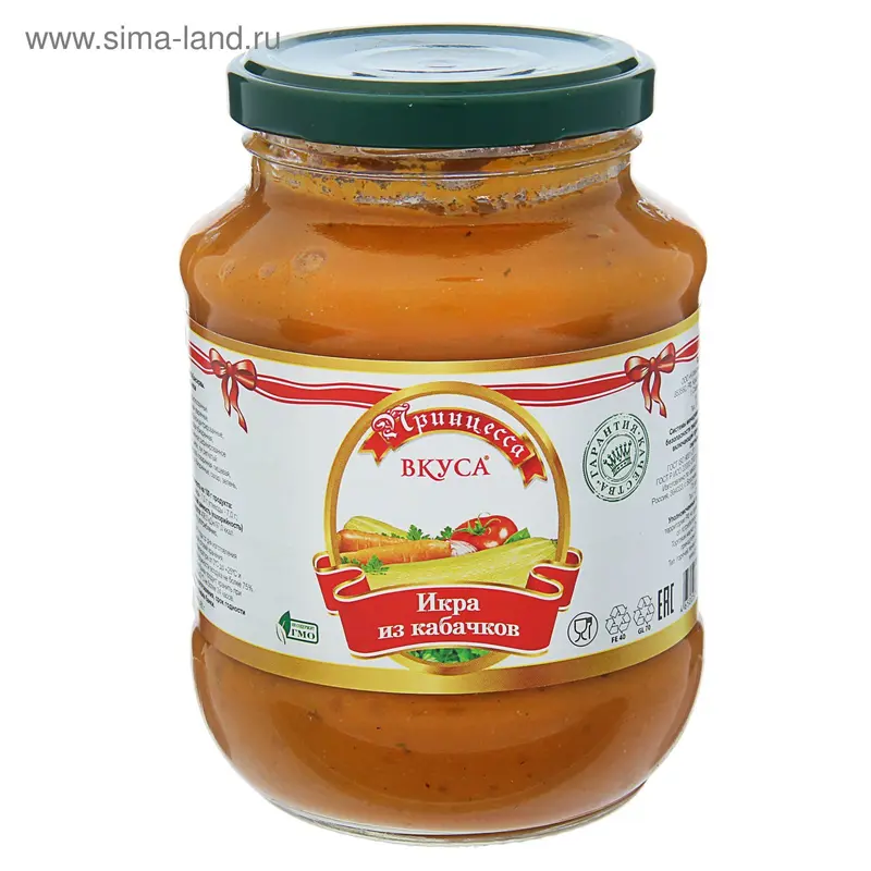 Икра кабачковая ТМ "Принцесса Вкуса", 480 г