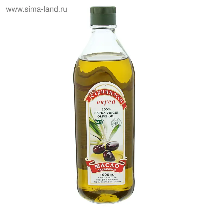 Масло оливковое Extra virgin 1 л ТМ "Принцесса Вкуса"