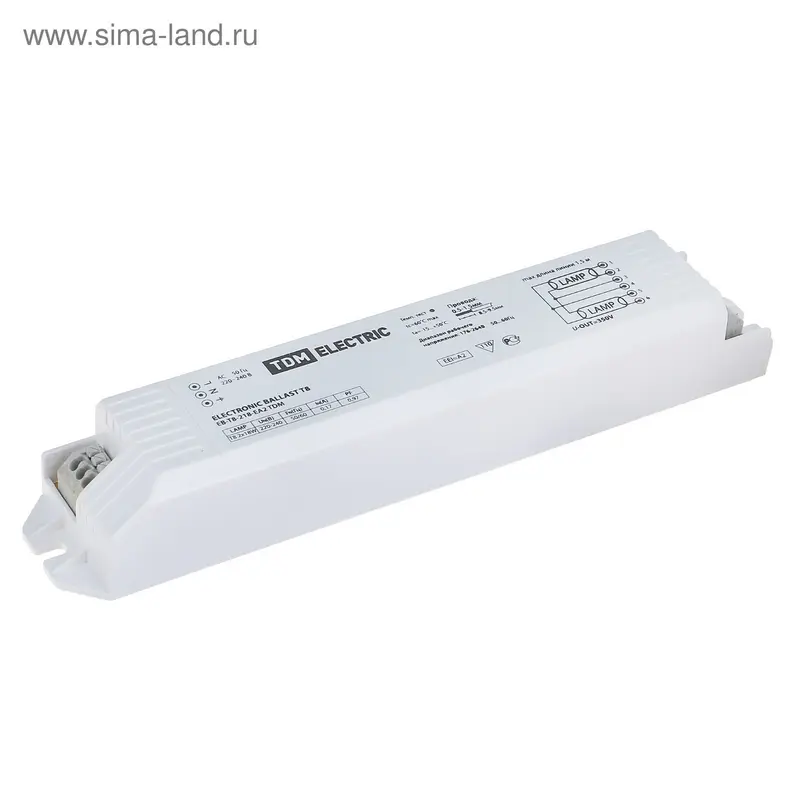 ЭПРА для люминесцентных ламп TDM EB-T8-218-EA2, 2х18 Вт, SQ0339-0002