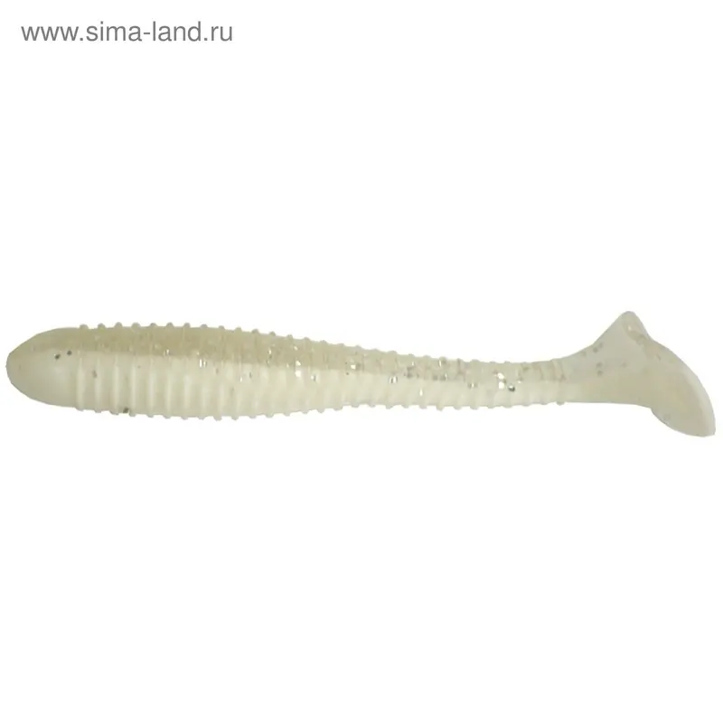 Виброхвост Helios Catcher White & Sparkles, 9 см, 5 шт. (HS-2-002)