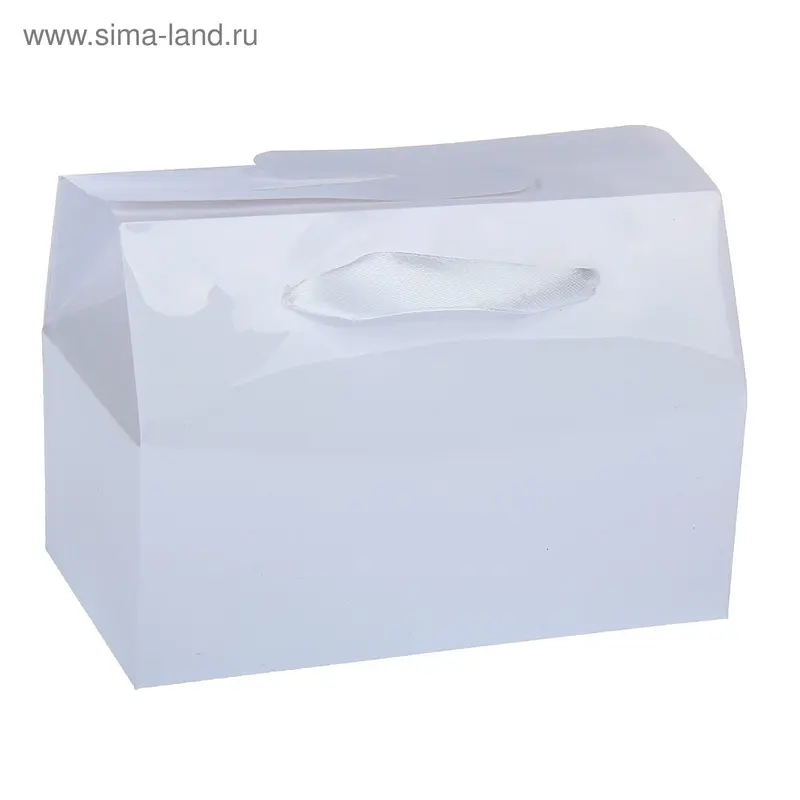 Коробка сборная пластик, белый, 15 х 11,5 х 6 см