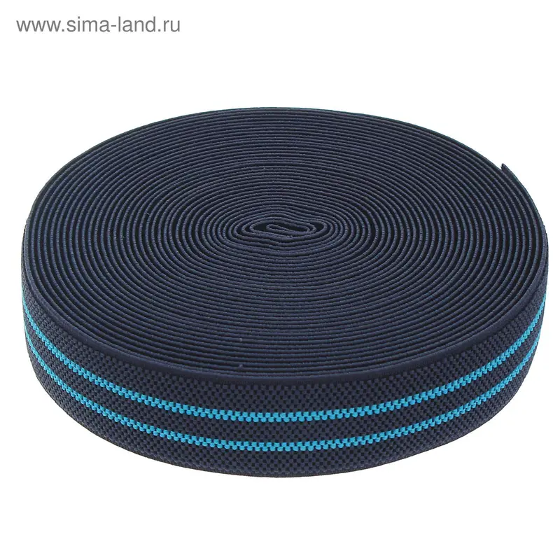 Резинка, ширина 3,5см, 10±1м, цвет сине-голубой
