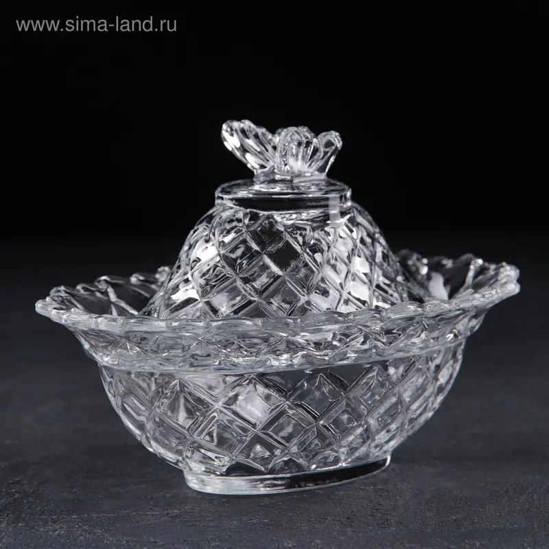 Конфетница «Бабочка», 250 мл, 16,5×11,5×11 см