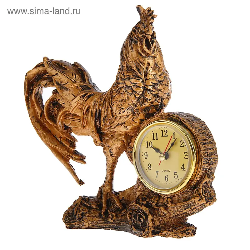 Часы настольные "Петушок", 21х20 см