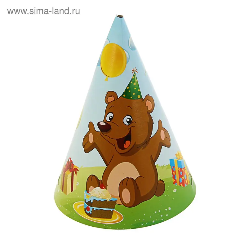 Колпак "Медвежонок на лужайке" 16см. 10 шт