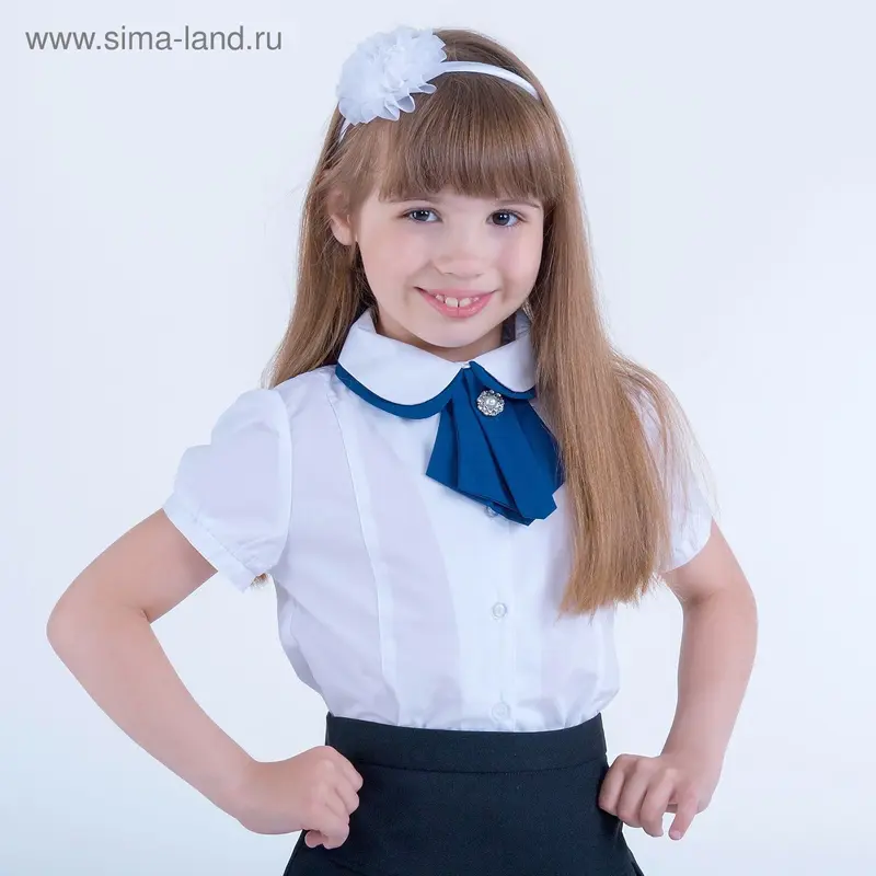 Блузка для девочек, рост 164 см, возраст 14 лет, цвет белый
