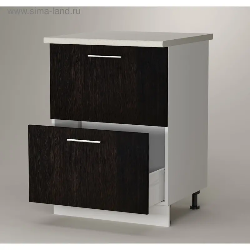 Шкаф напольный 850*600*600 2 ящика фасад Венге