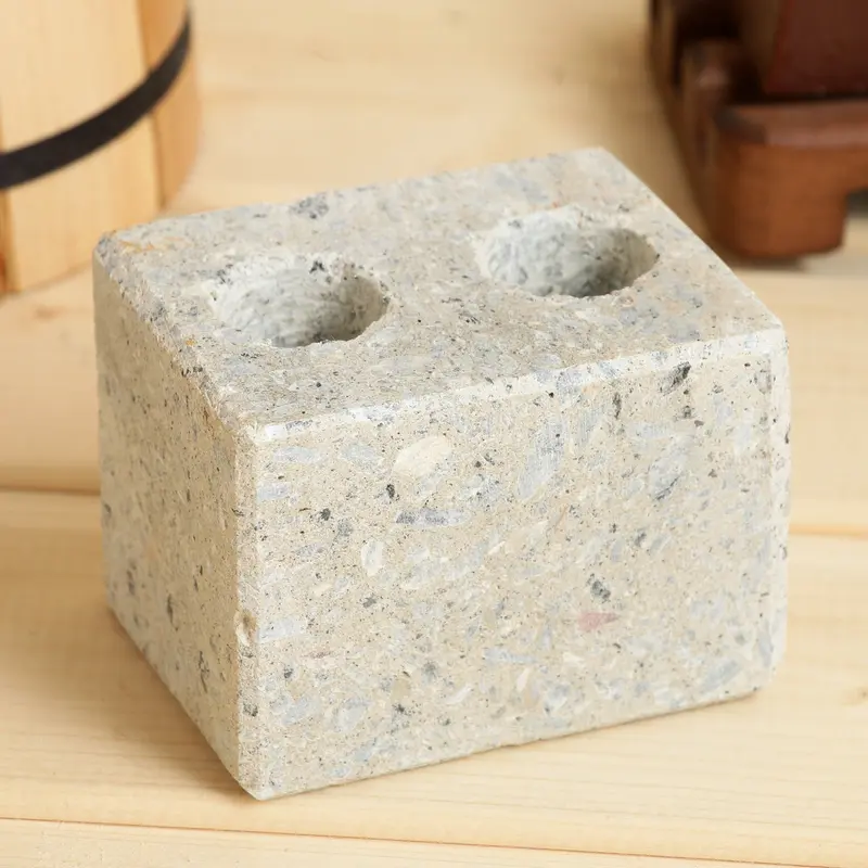 Испаритель для бани и сауны, талькохлорит, 8×6×6 см, 2 отверстия