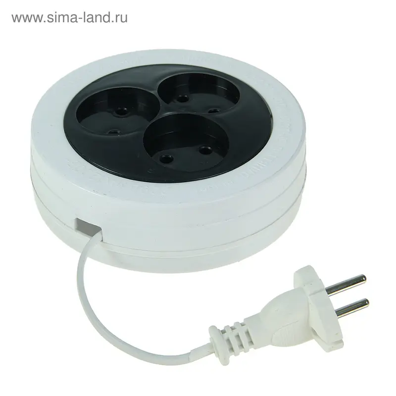 Удлинитель-рулетка, 3 розетки, 3 м, ШВВП 2х0.5