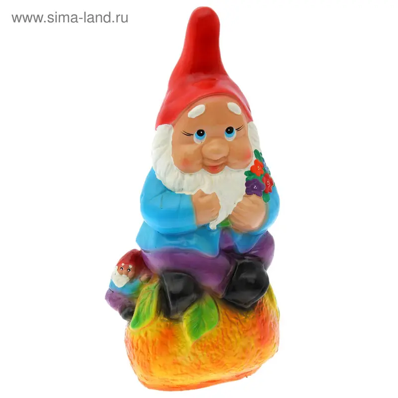 Садовая фигура "Гном на апельсине"