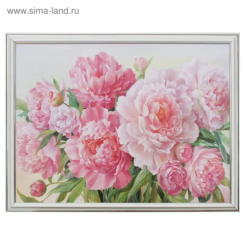 Картина "Пышные пионы" 33*43 см