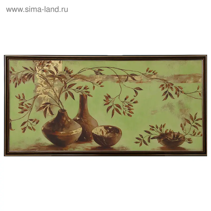 Картина "Разные вазы" 33*70 см