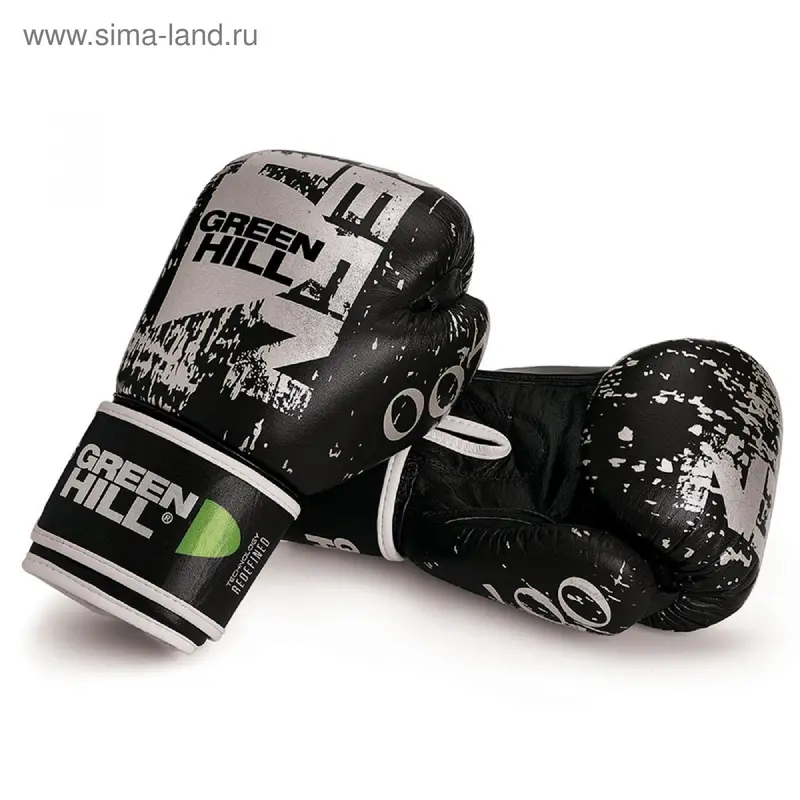 Боксёрские перчатки BG-007, 10 унций, цвет чёрный