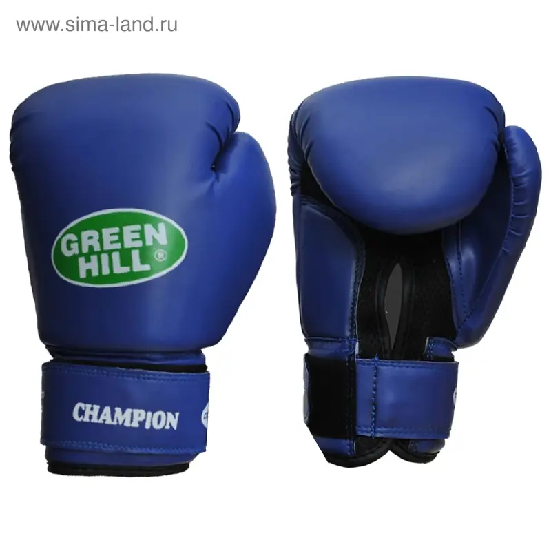 Боксерские перчатки BGC-2040b CHAMPION синие 8 oz искусственная кожа
