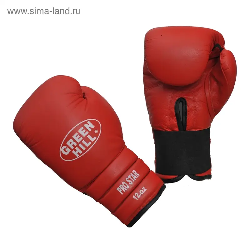 Боксерские перчатки BGPS-2012 PRO STAR 16 oz кожа красные