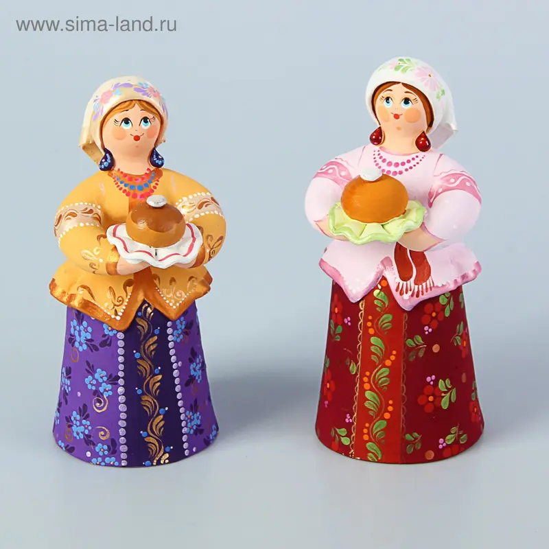 Ковровская глиняная игрушка «Барышня с ×лебом и солью» микс