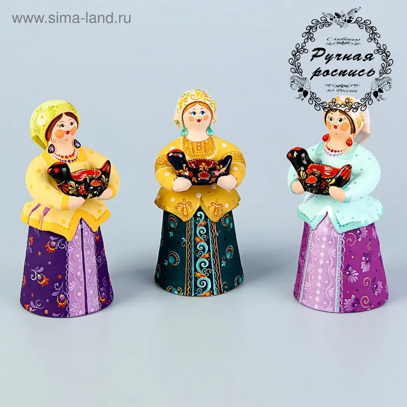 Ковровская глиняная игрушка «Барышня с ковшом» микс