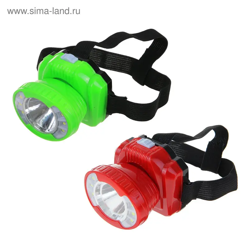 Фонарь налобный Cherry, 2 режима, светодиод 1W, микс