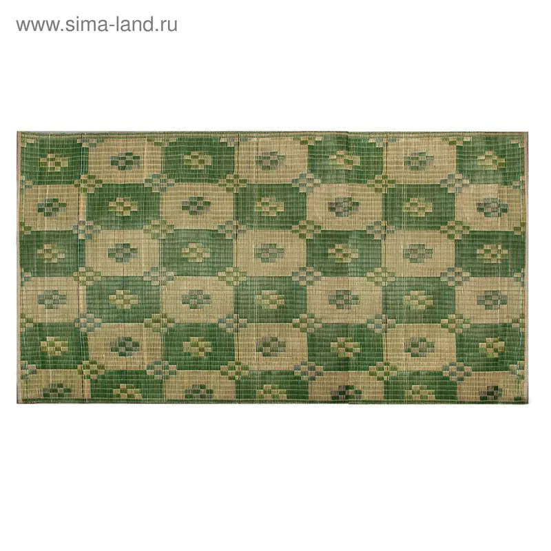 Циновка 120х180 см "Клетка", цвет зеленый