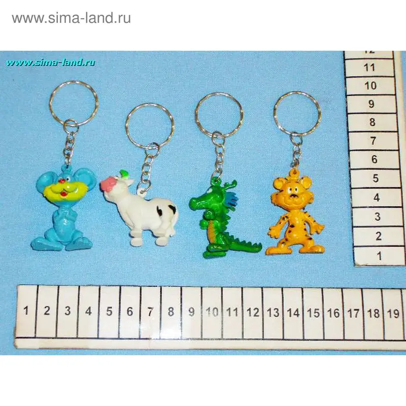 брелок пластик смешарики (12шт) (бокс 2400 шт)