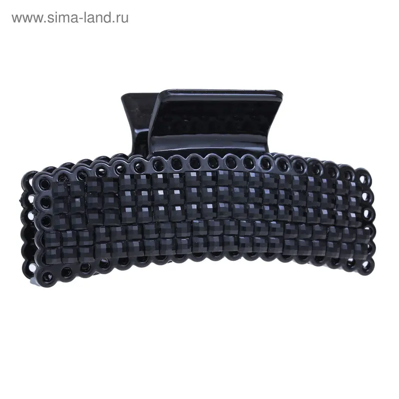 краб для волос "Черная крошка" 8,5 см прямой