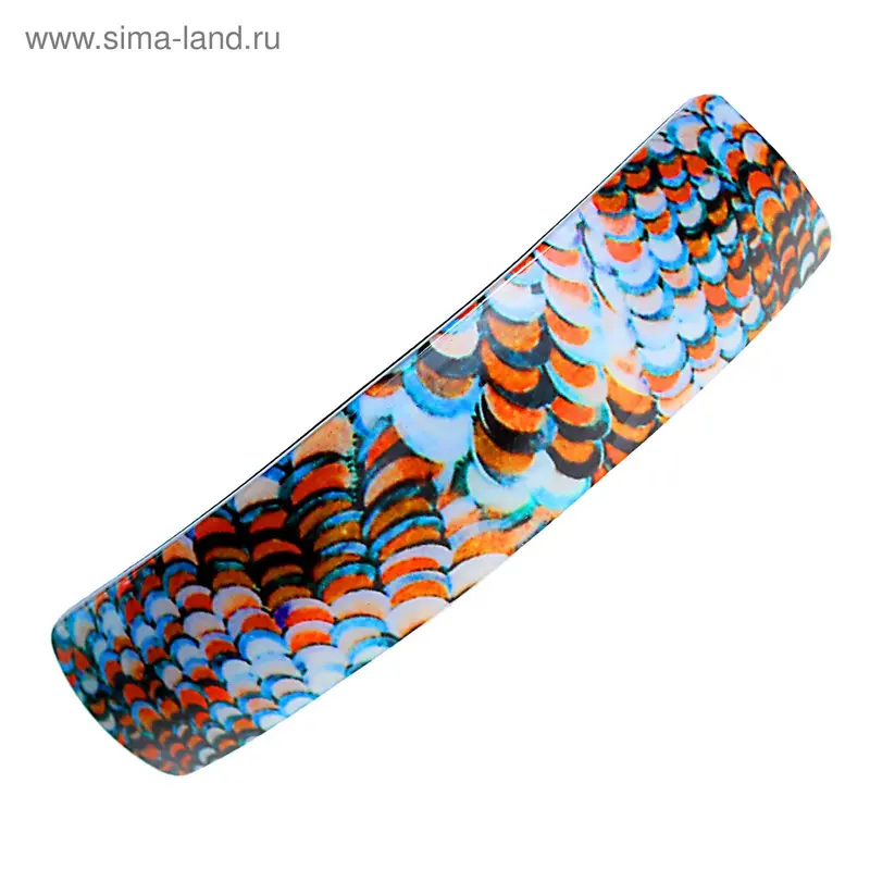 Заколка-автомат для волос "Змейка" 10*2,3 см прямой