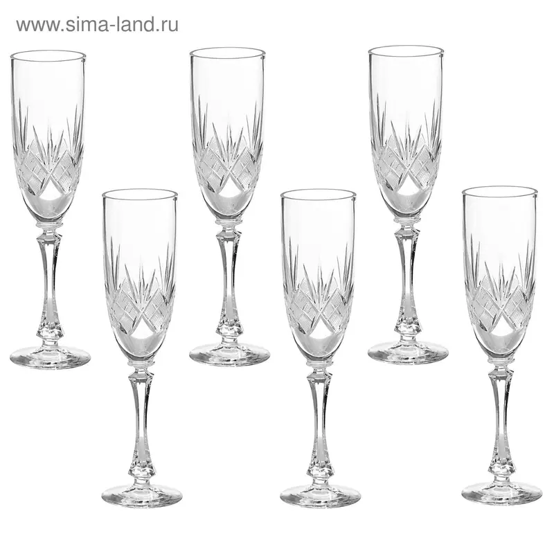 Набор фужеров 155 мл, h=21,8 см, 6 шт