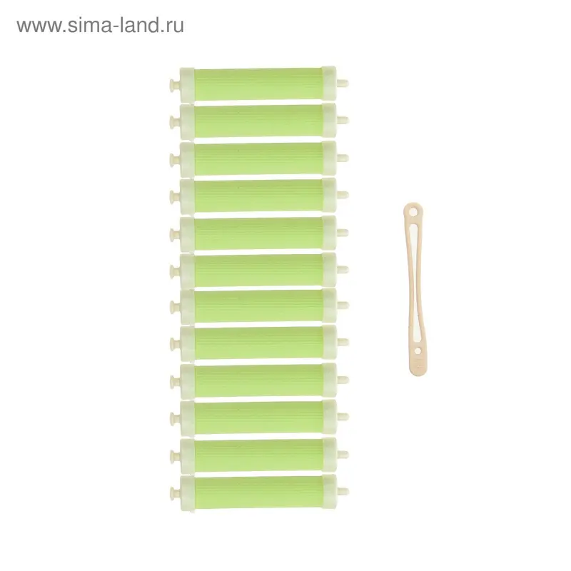 Бигуди на резинке. d=1,8см, цвет зелёный